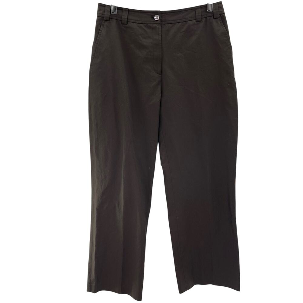 J. Crew Lightweight Chocolate Brown Cotton Nylon Cropped Wide Leg Pants Size 6